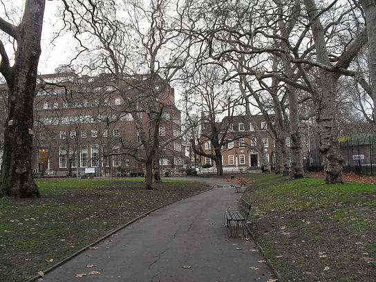 View from park towards Foundling Museum