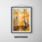 Thumbnail: Autumn Path – Watercolor Art Print-DeElla Hoberg Art