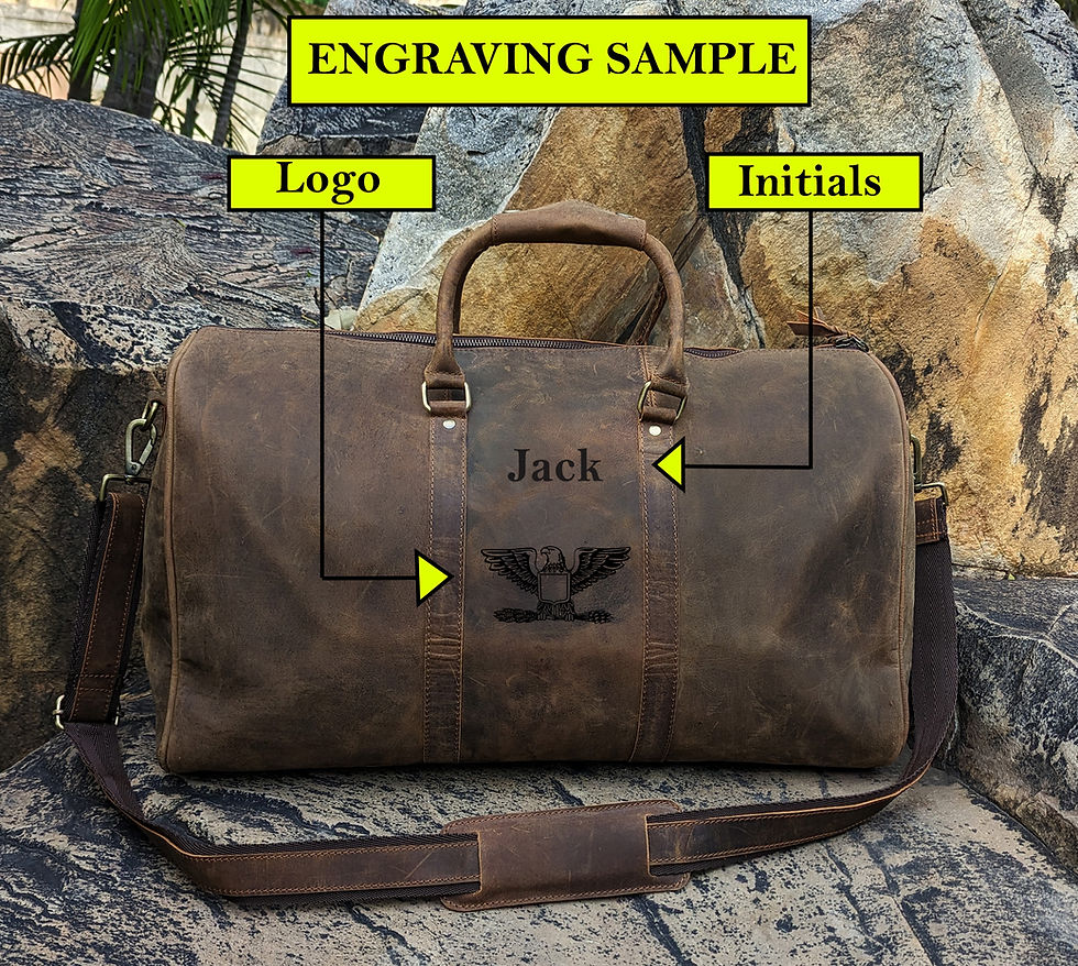 Miniature : Personalized Leather duffle