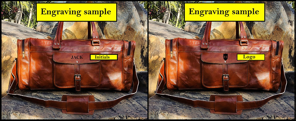 Thumbnail: Handmade Leather Duffle Bag – Genuine Goat Leather Weekender, Gym & Travel Bag