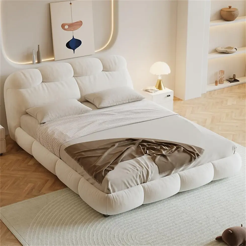 Verona Velvet Fabric Bed – Timeless Comfort in a Chic Minimal Design