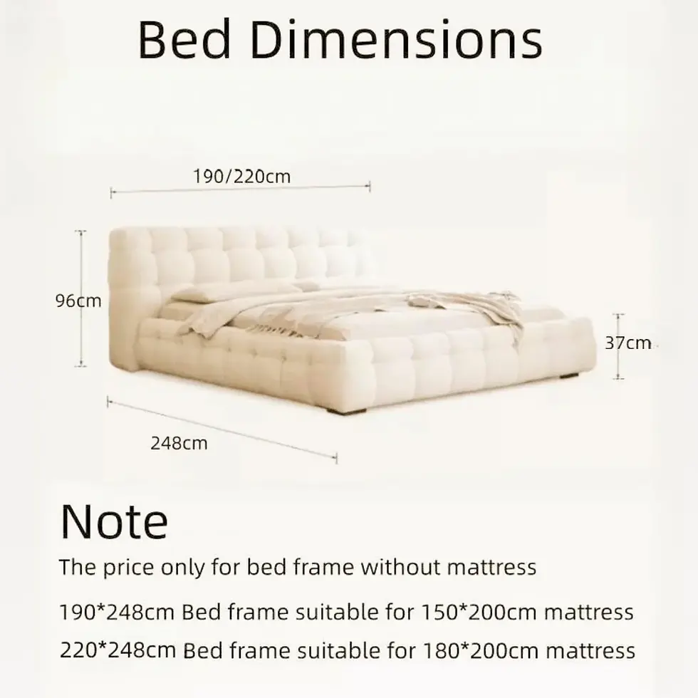 الصورة المصغرة: Marshmallow Fleece Fabric Bed – Ultra-Soft Comfort with Cloud-Like Design