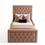 الصورة المصغرة: Luxe Princess Velvet Kids Bed – Tufted Elegance & Winged Comfort