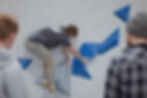 Close-up view of various rock climbing holds on the wall