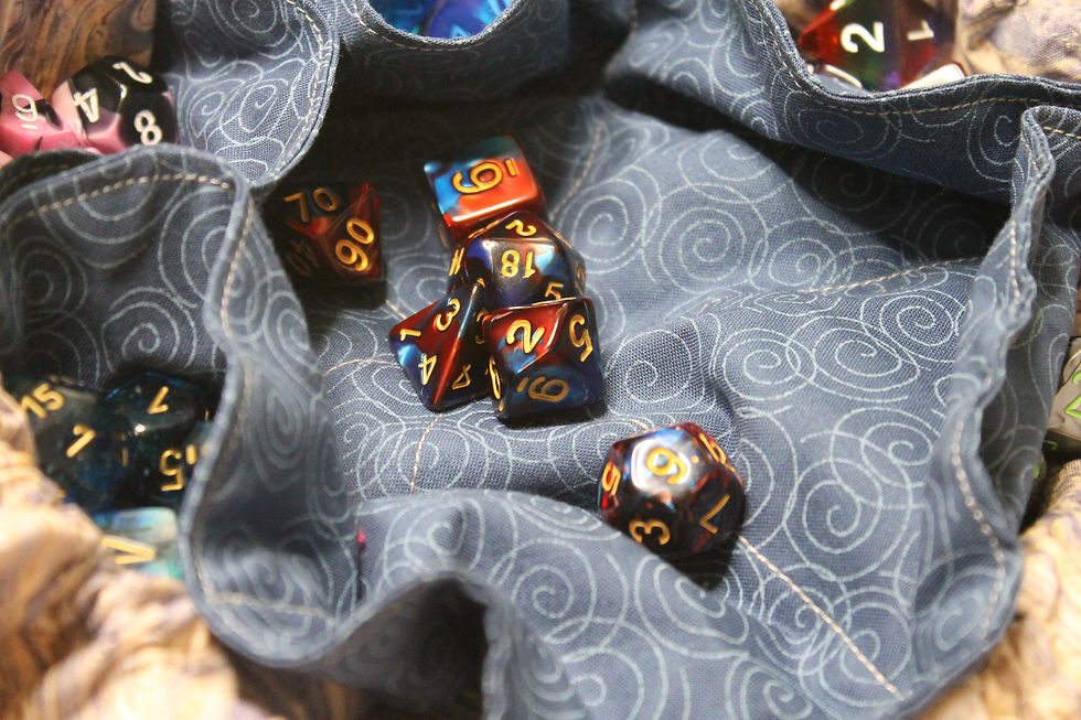 Thumbnail: Grey Swirls Dice Bag