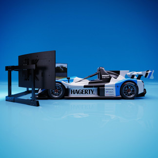 Sigma Radical race car full-vehicle simulator concept image from Vthrotl Simulators side view