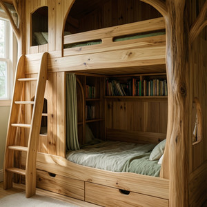 Whimsical Treehouse Bunk Bed