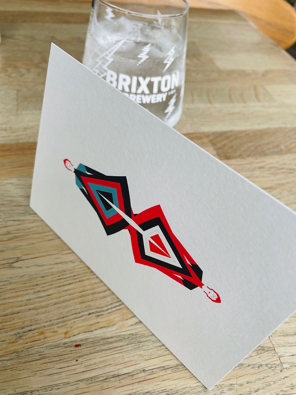 Thumbnail: David Bowie Space Samurai Mini Greeting Cards