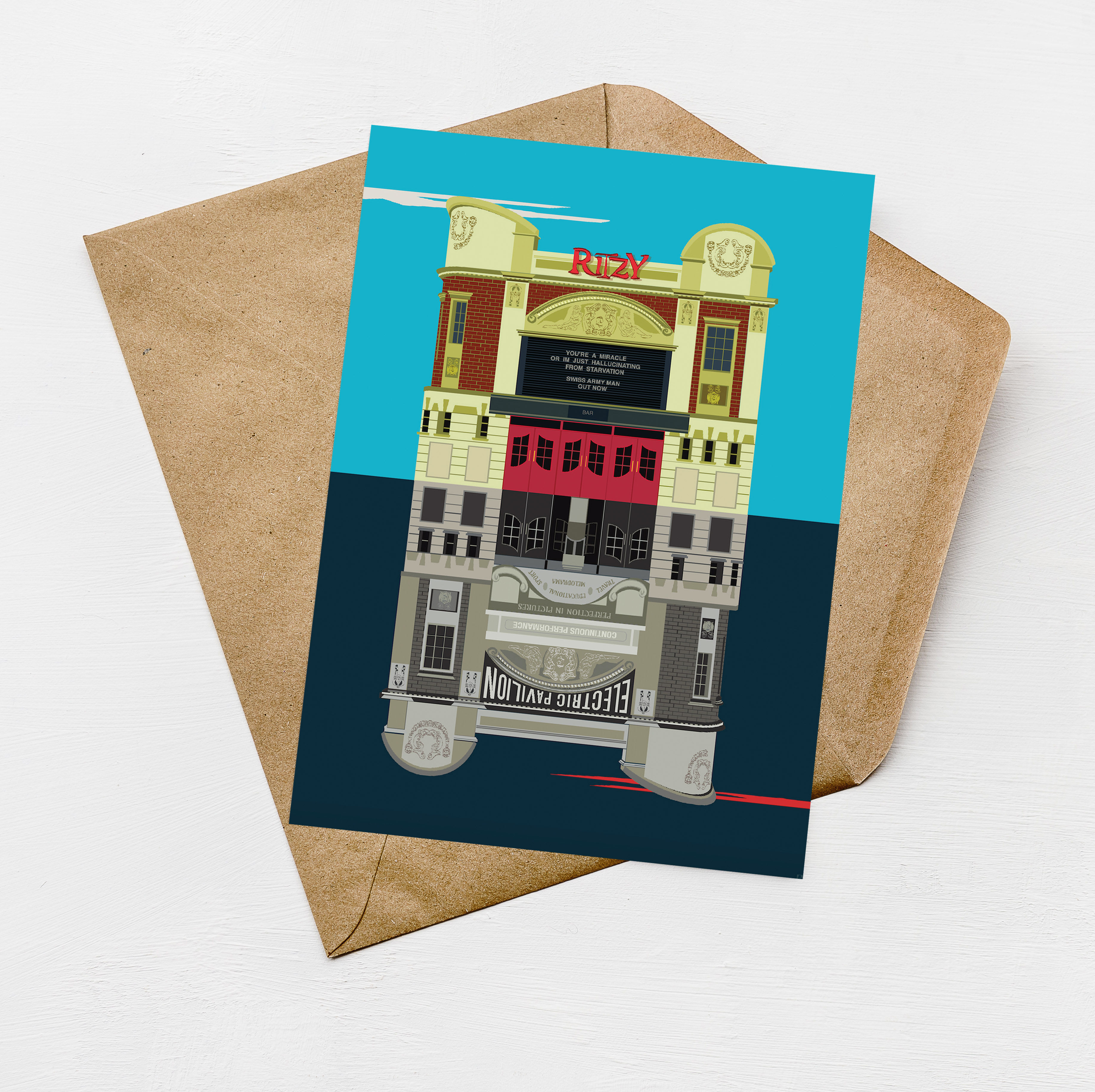 The Ritzy Cinema Brixton London Greeting Cards