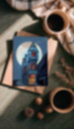 Snowfall at the Corner Cafe Greeting Cards