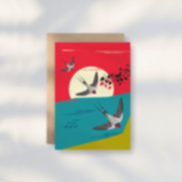 Swallow Dive London Greeting Card