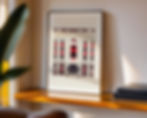 Arsenal Highbury Stadium art print featuring minimalist London architecture illustration