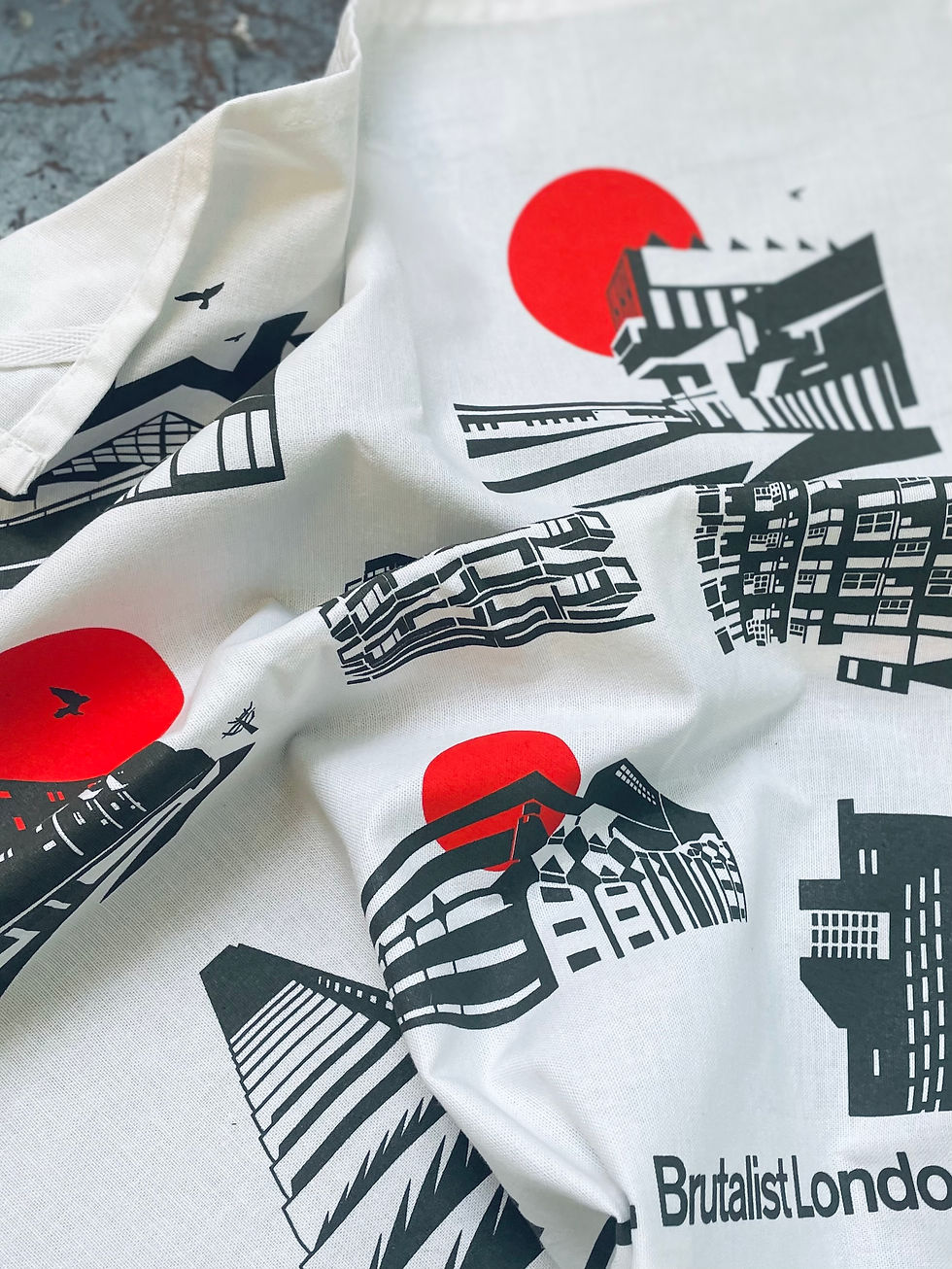 Thumbnail: Brutalist London Screen Printed Tea Towels