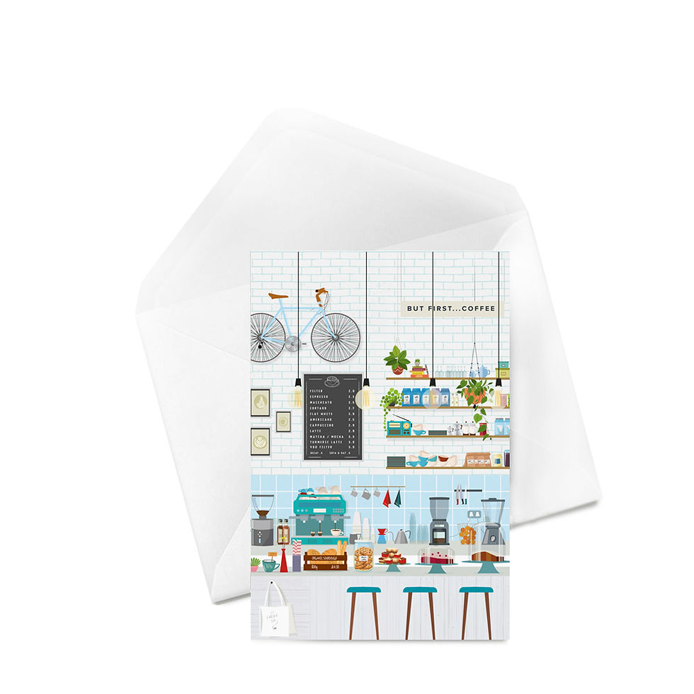 Thumbnail: London Coffee Shop Mini Greeting Cards