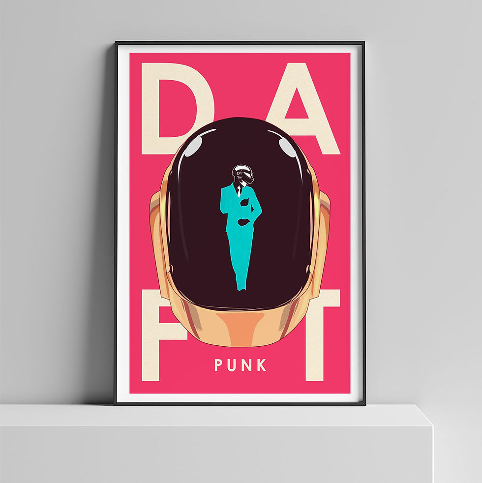 Thumbnail: Daft Punk minimal poster for walls