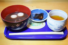 ぜんざいと塩昆布