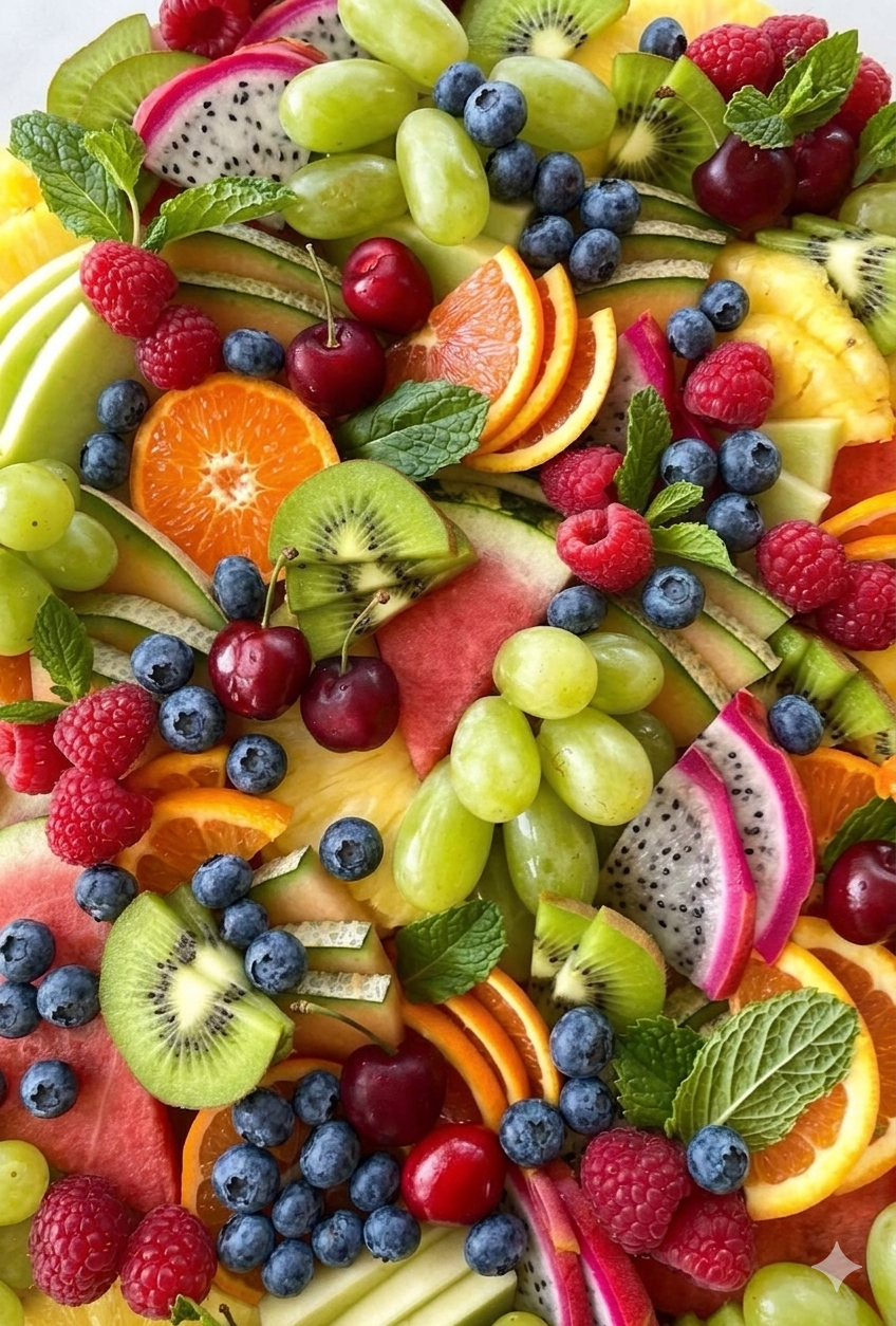 Arranged Food and Objects