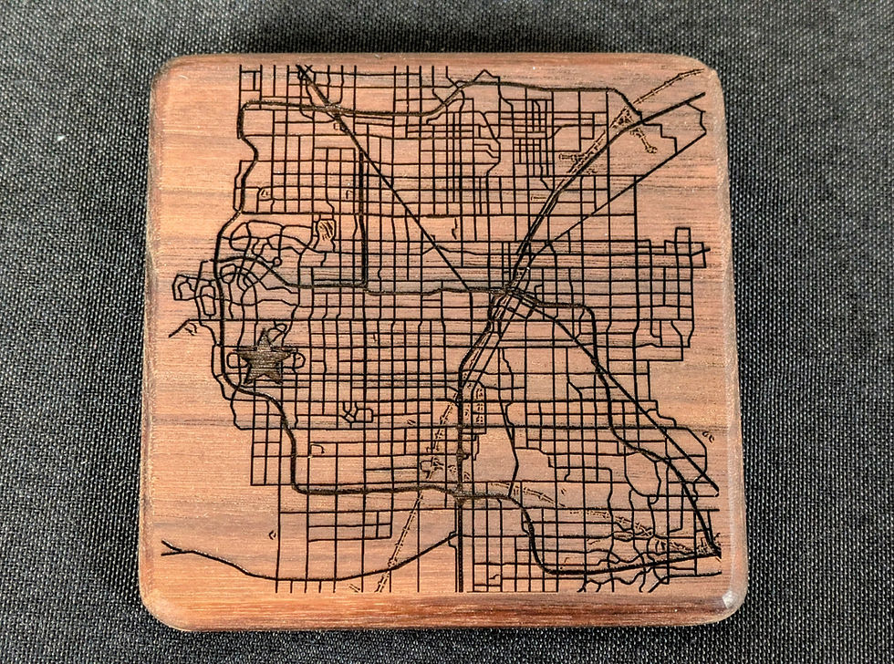 Thumbnail: Custom Engraved Hardwood Coasters