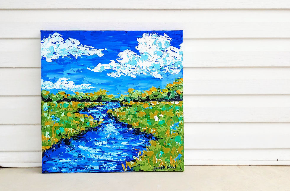 Thumbnail: Peaceful Sky - 24x24" Original Acrylic Painting