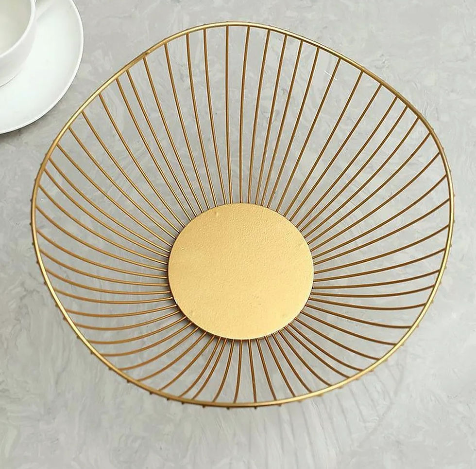 Thumbnail: Gold Metal Fruits Basket