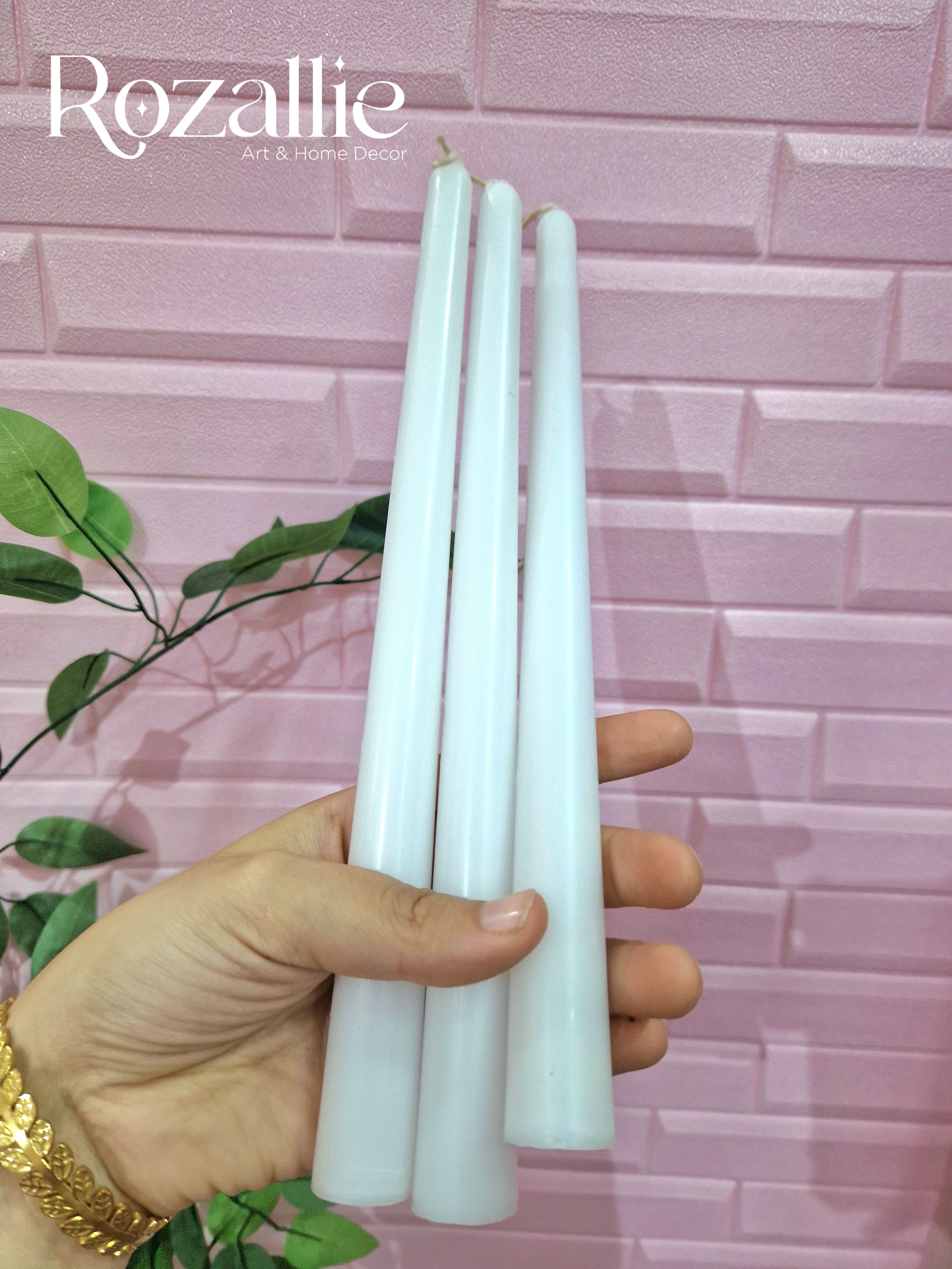 1pc Natural White Wax Candle