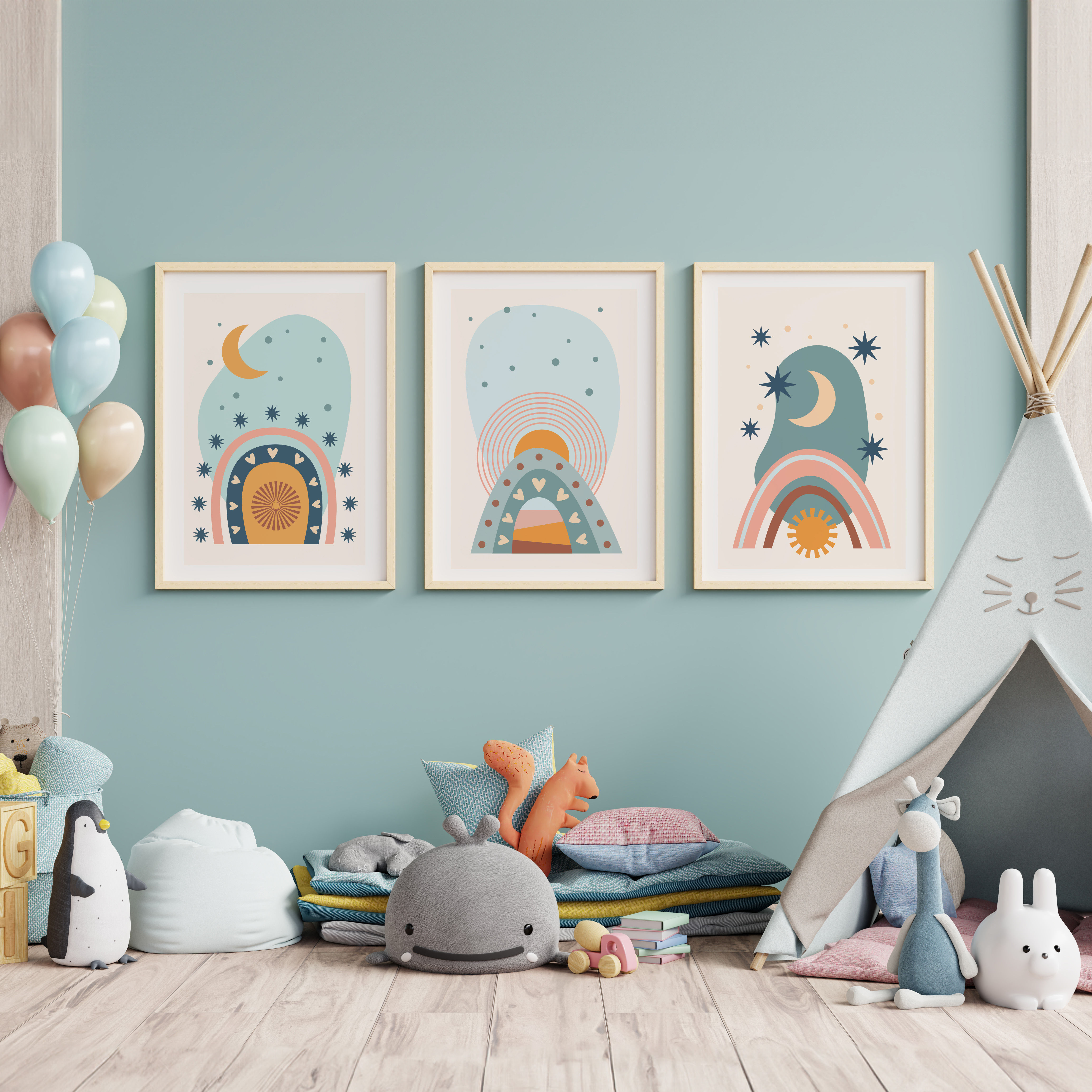 Boho Rainbow Tent Set