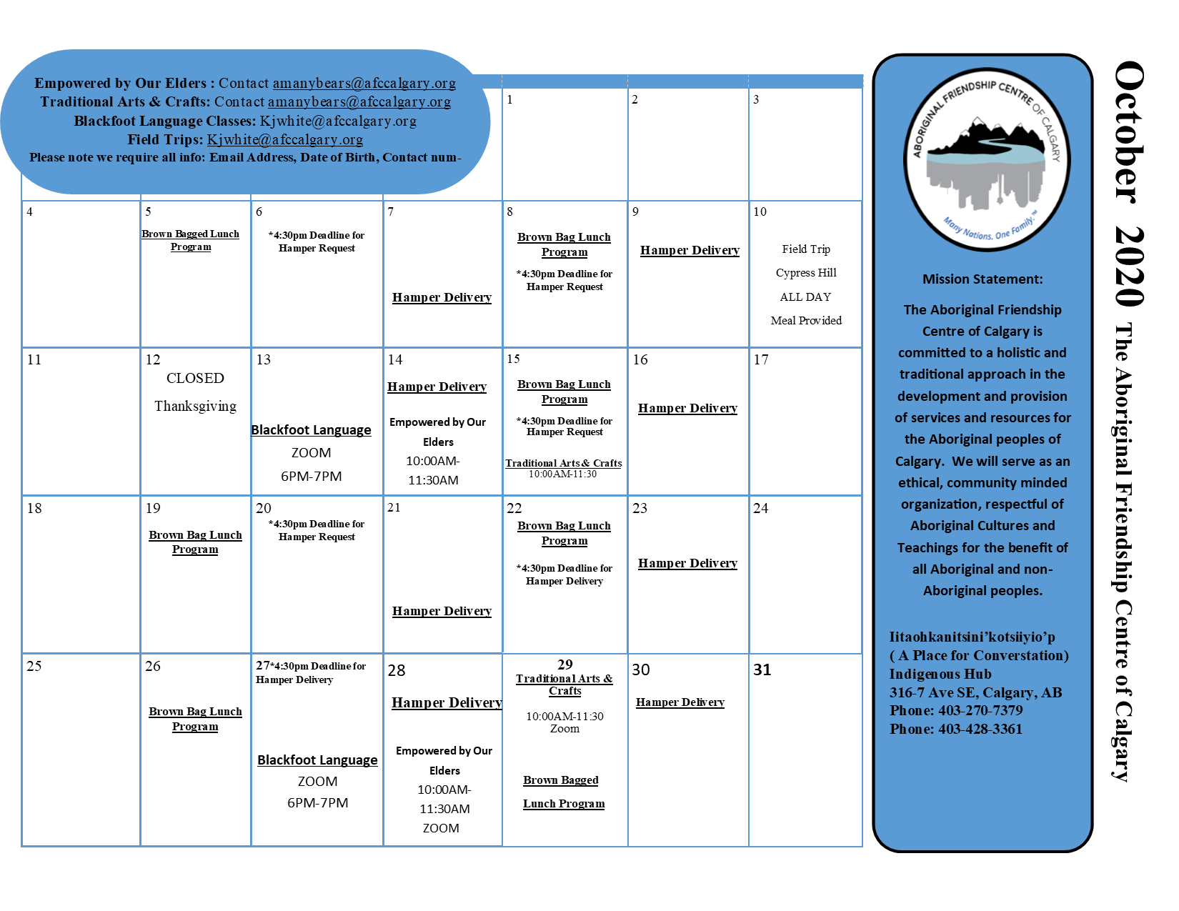 Awo Tann October schedule