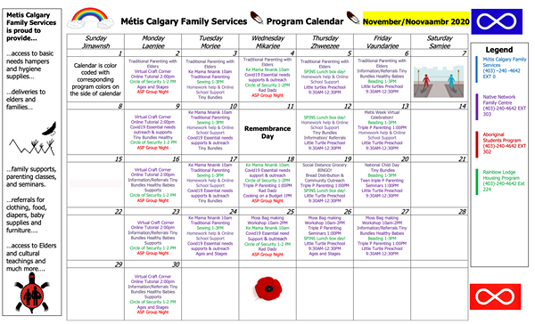Metis November Calander