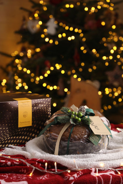 panettone artigianale di pasticceria Pigato con confezione