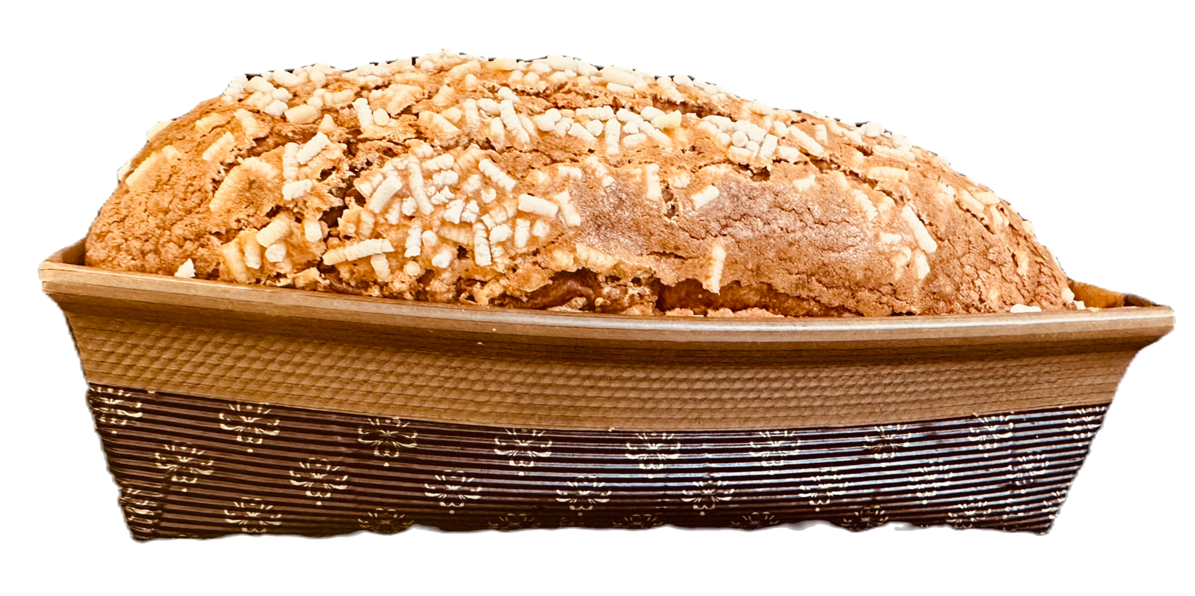 Panfrutto arancia e uvetta con glassa alle mandorle appena sfornato