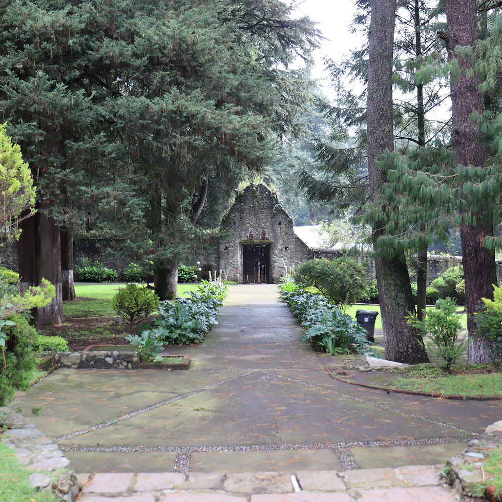 Interior de ex convento del desierto de los leones