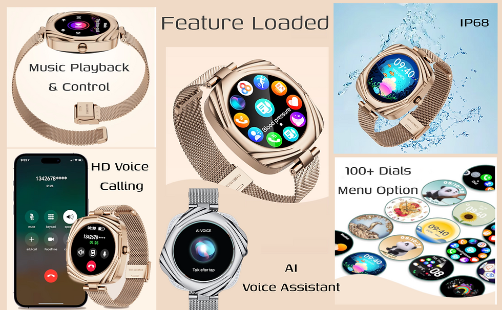 Thumbnail: Shyenah AW5 Unique Dual Design Crystal studded Luxury Smartwatch