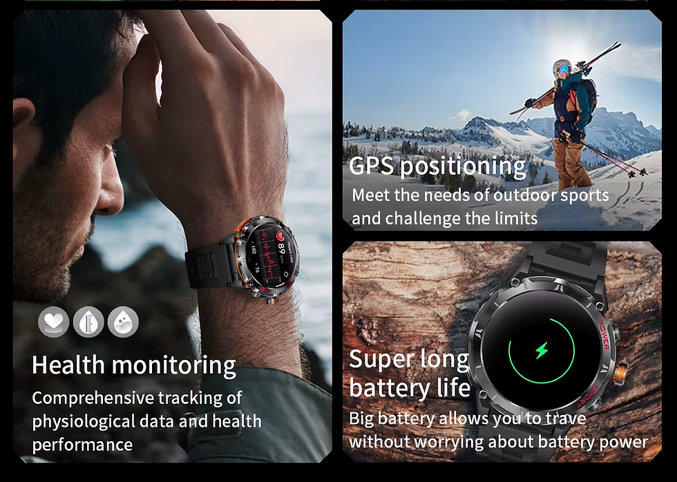 Thumbnail: Shyenah Y18 AMOLED GPS Adventure Sports Smartwatch with HR, SPO2, BP & 580mAh