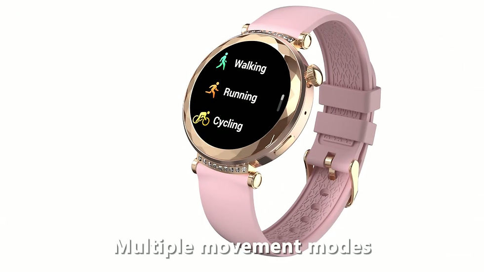 Thumbnail: Shyenah HK88 Slim(10mm) Crystal studded Diamond cut Luxury Smartwatch