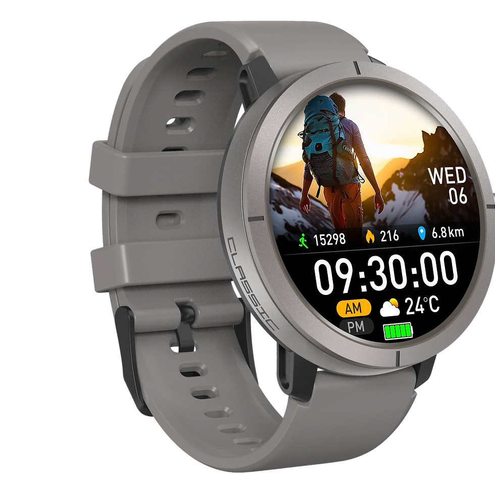 Thumbnail: DM76 Classic Round Design GPS Adventure Sports Smartwatch