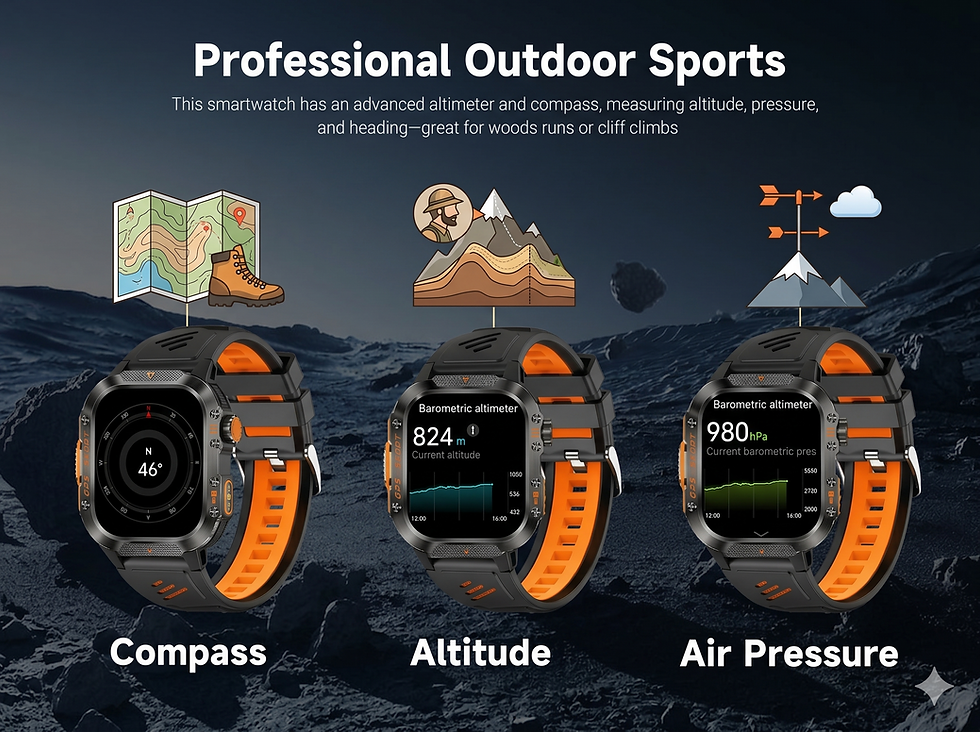 Thumbnail: Shyenah HT-Venture 36 Military Grade GPS Tracking Sports Adventure Smartwatch