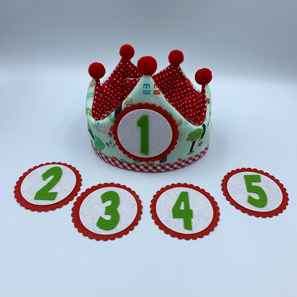 Corona aniversari "caputxeta"