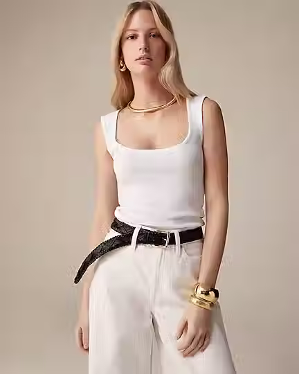 Classic White Tank Top - Fashion trend for Spring 2025