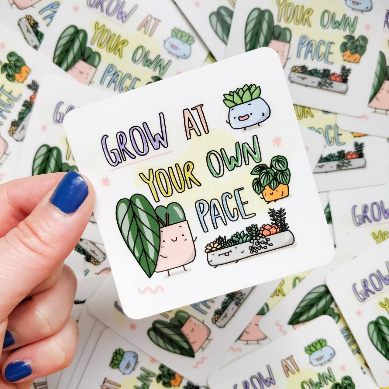 GROW @ YOUR OWN PACE, VINYL STICKER