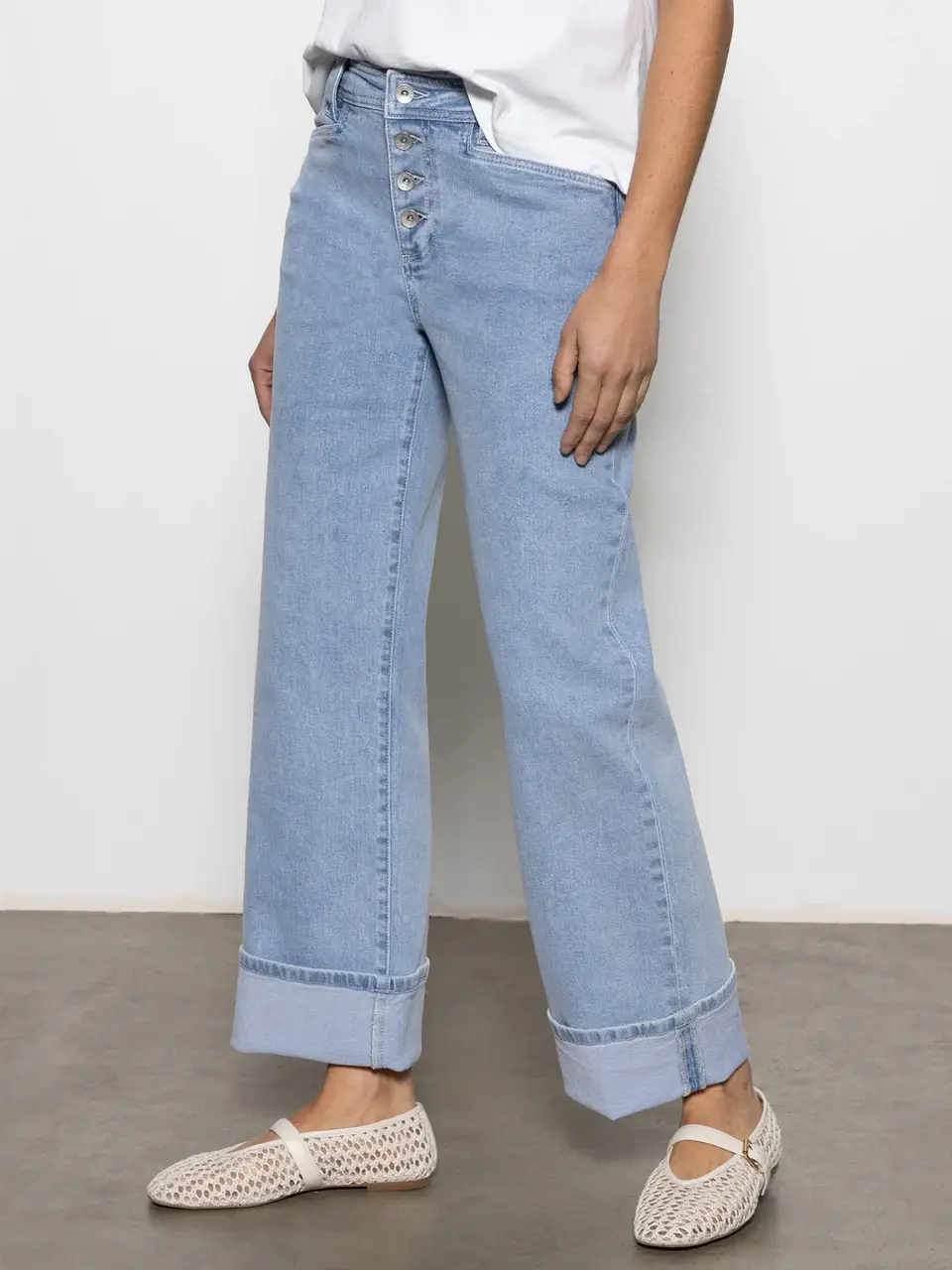 Thumbnail: Luna Cuffed Jean Blue Moonlght