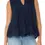 Thumbnail: Sleeveless Pintuck Eyelet Top Navy