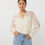 Thumbnail: Esqualo Open Floral Embroidery Blouse W/Cami Ecru