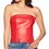 Thumbnail: Faux Leather Corset Tube Top in Perfect Red by Susana Monaco