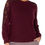 Thumbnail: Liverpool Los AngelesL/S Lace Inset Knit Top Burgundy