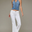Thumbnail: Hidden Jeans Happi LR Flare Applique Hem Wht