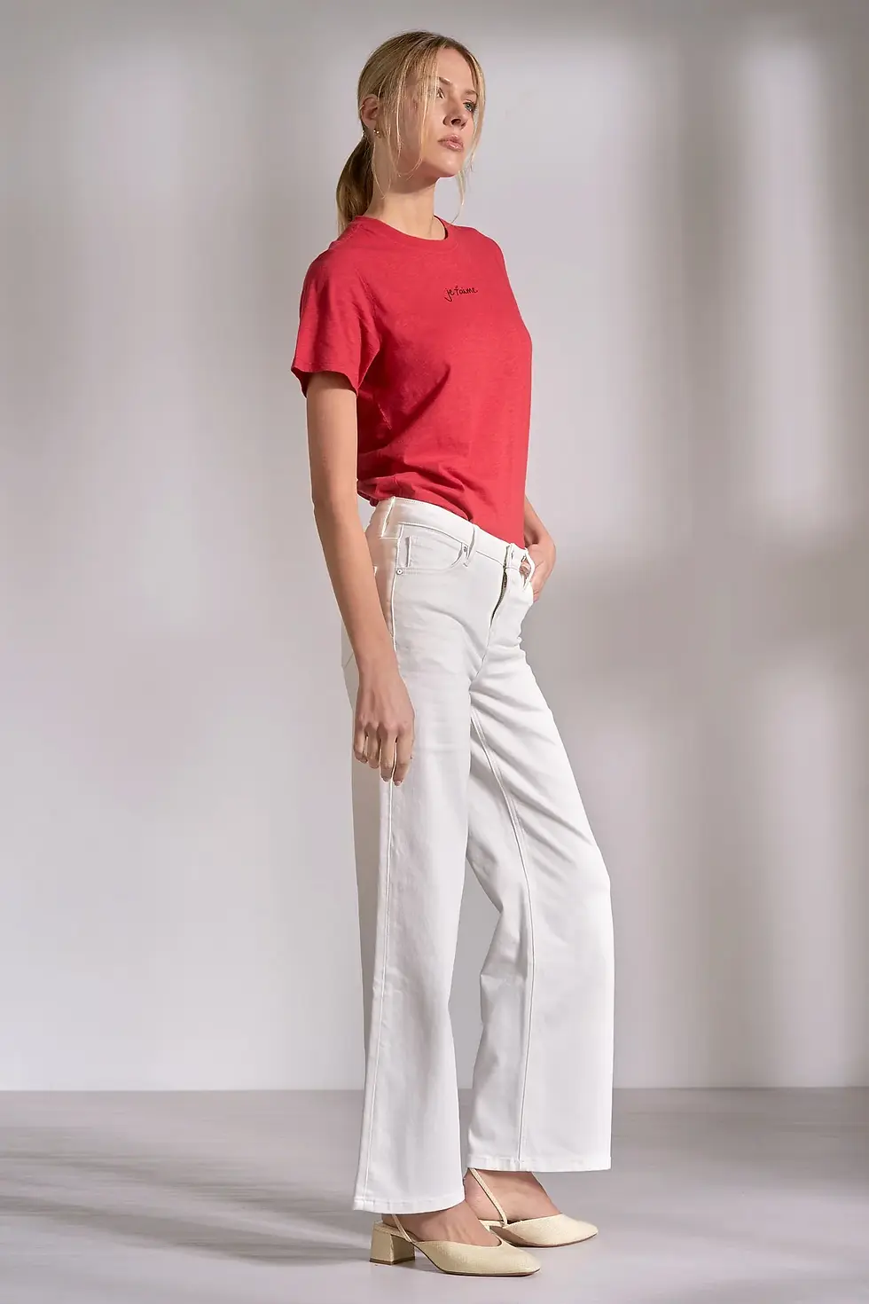 Thumbnail: Je'taime Tee Wht/Red
