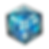 blue 20 Sided Dice with white lettering and the 20 facing up
