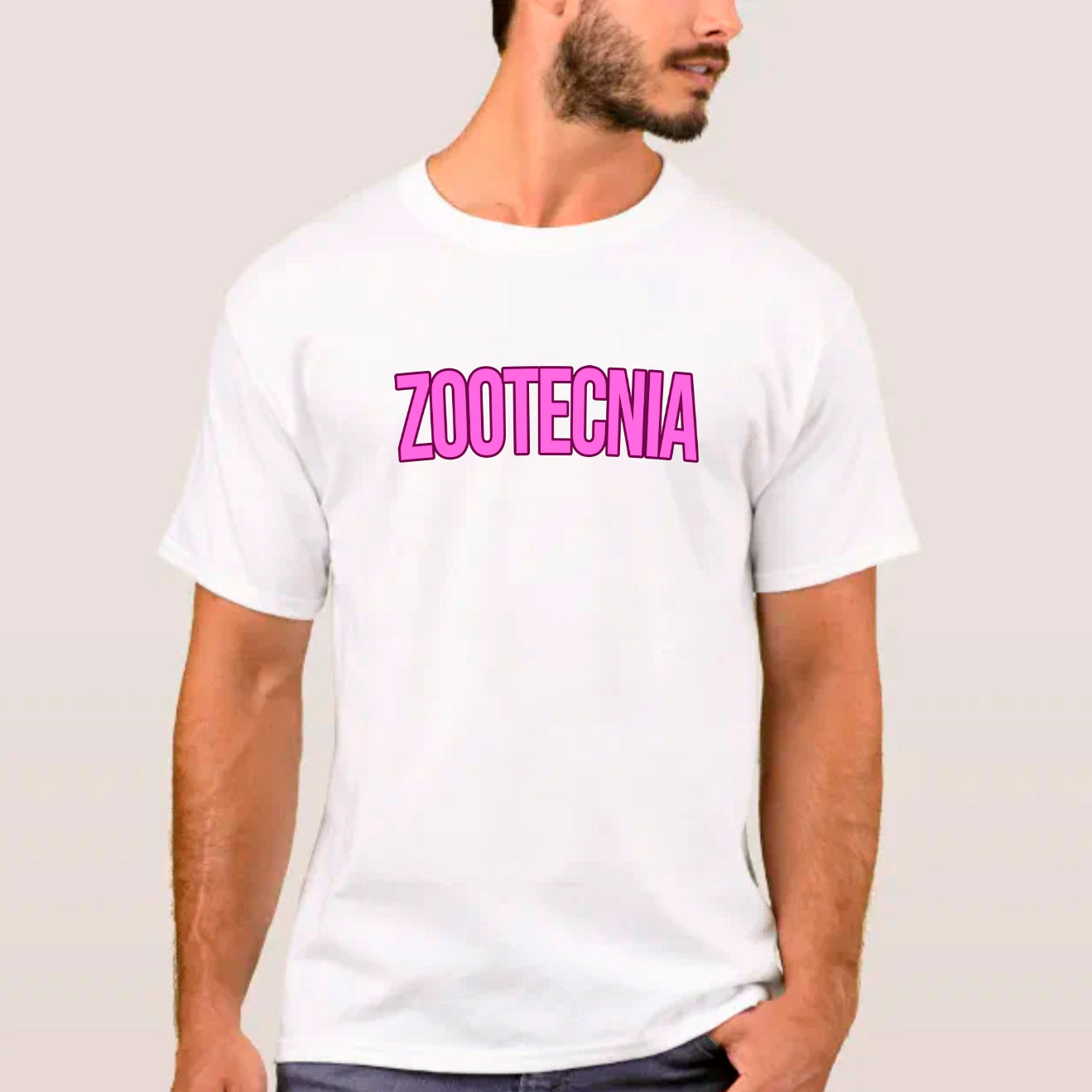 CAMISA BRANCA: Estampa "Zootecnia Basic"