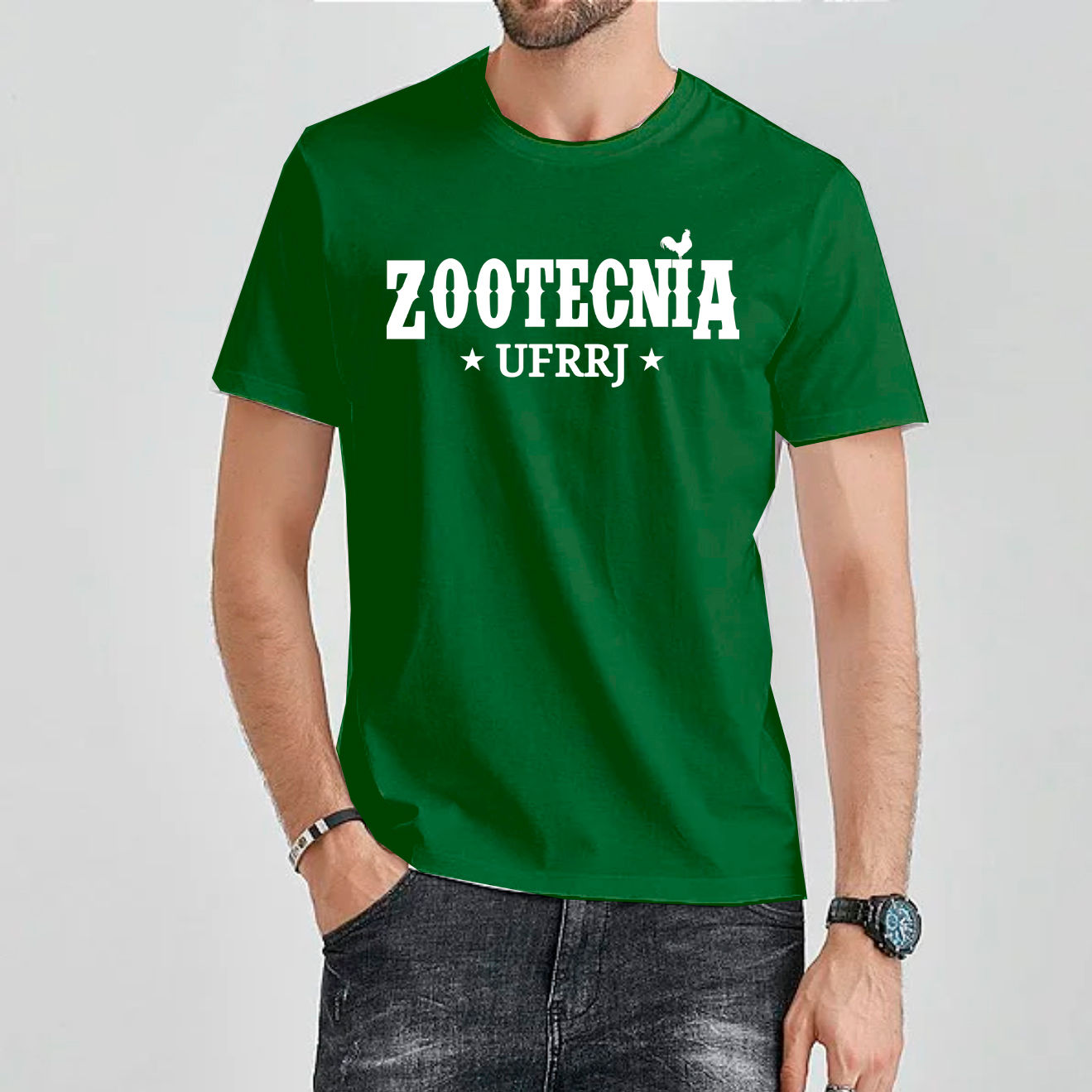 CAMISA COLORIDA: O galo da Zootecnia