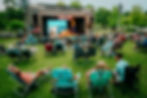 crowd outside on the lawn
